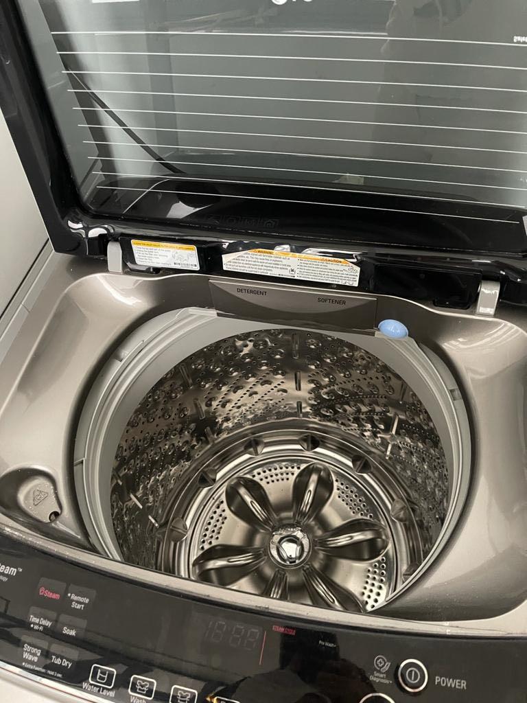 LG 12kg direct drive top load washing machine th2112ssav, TV & Home