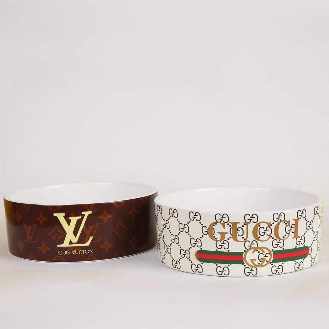 Louis Vuitton & Gucci Dog Bowl, Luxury, Accessories on Carousell