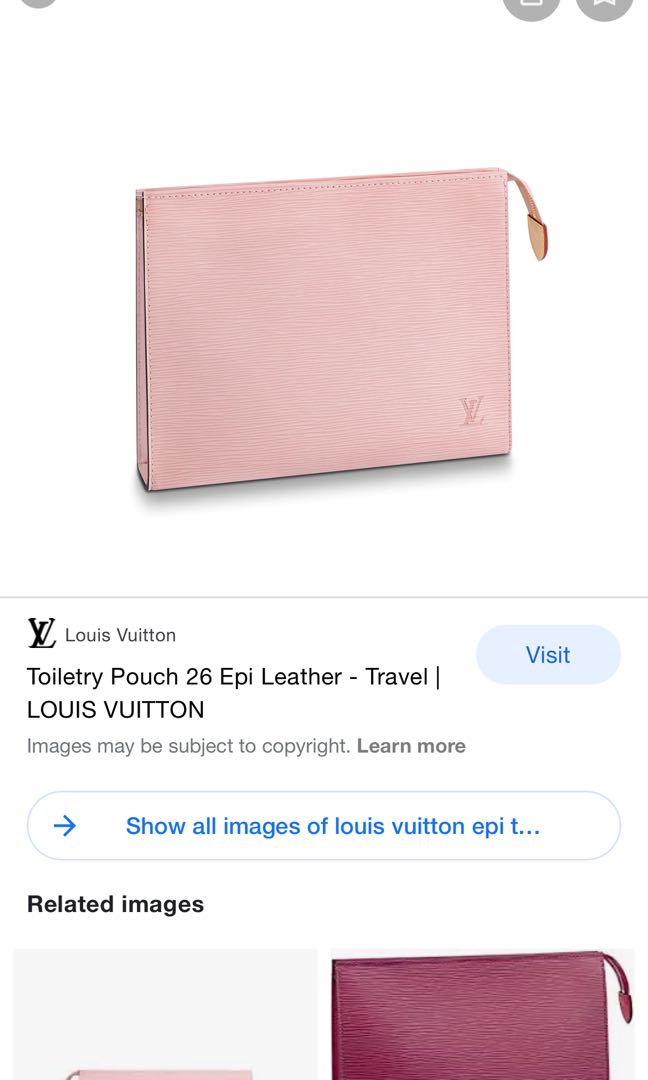 Louis Vuitton Pink Epi Cosmetic Pouch Leather ref.941965 - Joli Closet