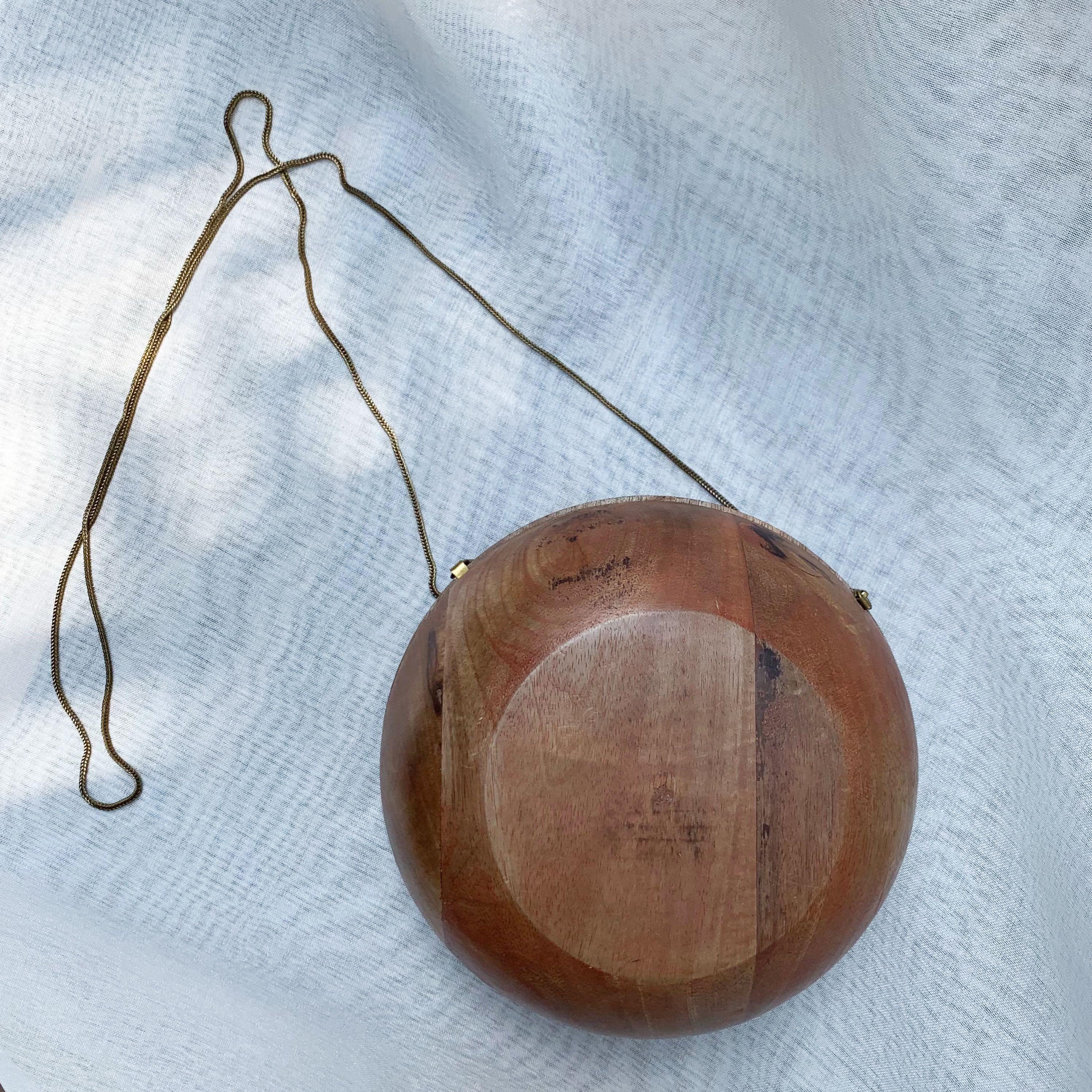 Mango Wooden Round Bag Women s Fashion Bags Wallets Cross