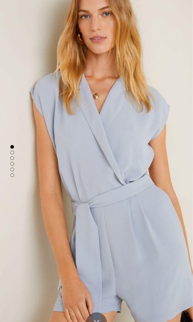 Mango wrap short jumpsuit sales