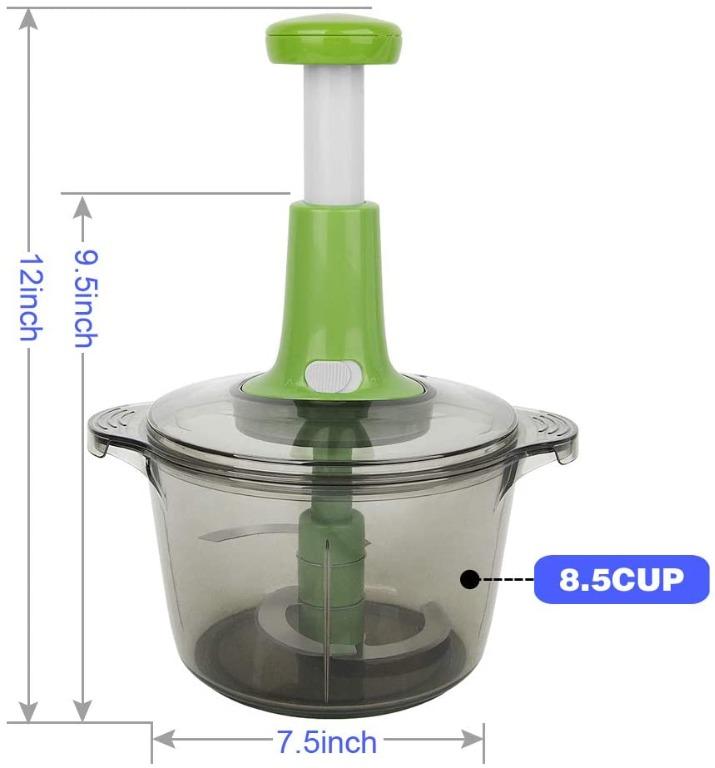 Manual Food Chopper, Express Hand Held Chopper, Large 8.5Cup, Chop