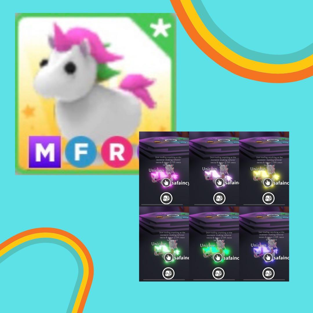 Mega Unicorn Adopt Me Roblox Fly Ride Video Gaming Video Games On Carousell - unicorn roblox games