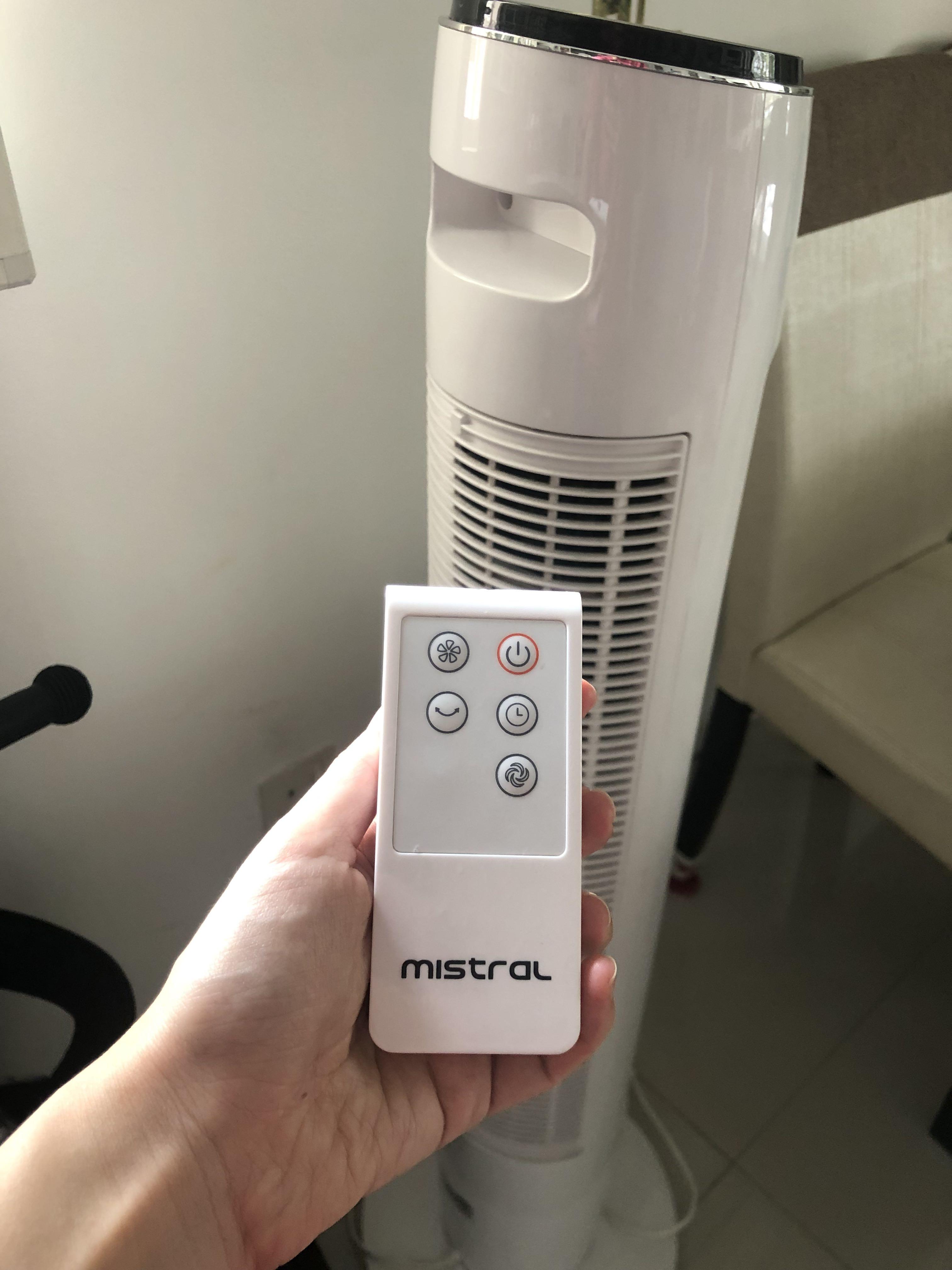 Mistral 6 Speed Tower Fan with Remote MFD4880R, Furniture & Home Living, Lighting & Fans, Fans