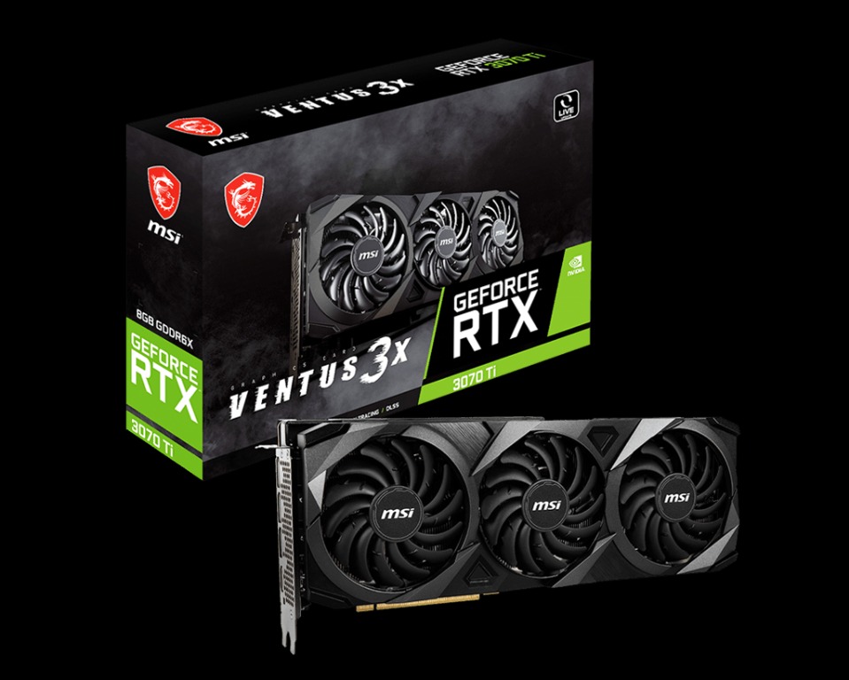 MSI RTX 3070 Ti Ventus 3X OC 8GB Graphics Card, Computers  Tech, Parts   Accessories, Computer Parts on Carousell