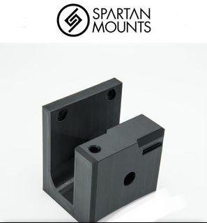 New Genuine Made in USA Spartan Mounts Locking Mount Wall Display for AR-10 762cal - Low Profile Floating Design, Vertical and Horizontal Mounting Solution Left and Right(L/R) for Standard 7.62 AR10 Rifles M16, Black, 1 Count