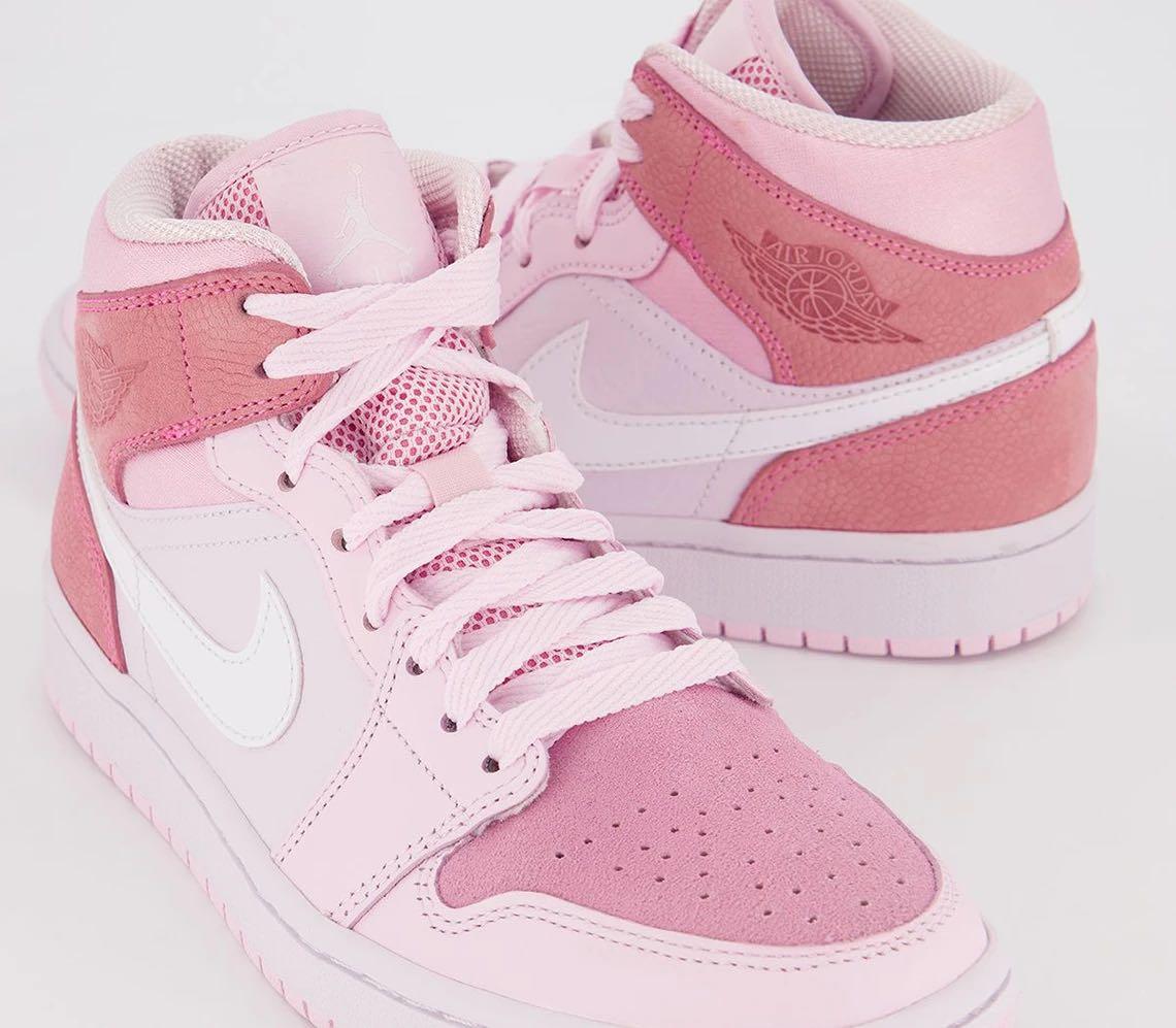 mid pink jordans