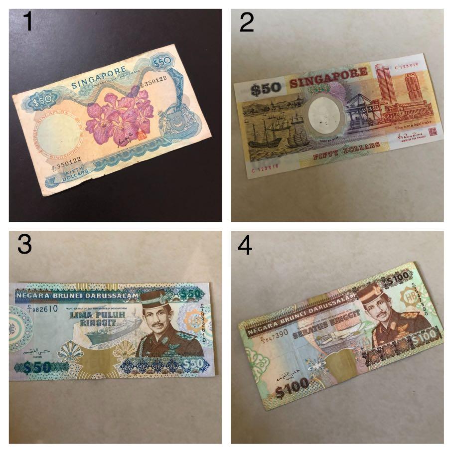 Old Notes (Category: Currency) located in Singapore. Submitted by healthybeautyshop (Listing ID 1095338302, Image 1). Description: Pict 1 - Singapore Orchid Series 2x$50 old notes 1 pc $50 old notes at $100 Pict 2 1 pc $50 old notes at $75 Pict 3 & 4 - Open for bidding Pick up at Punggol .