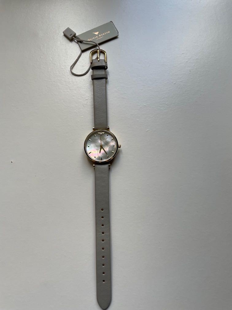 Olivia Burton Queen Bee Grey Mother of Pearl Grey and Gold
