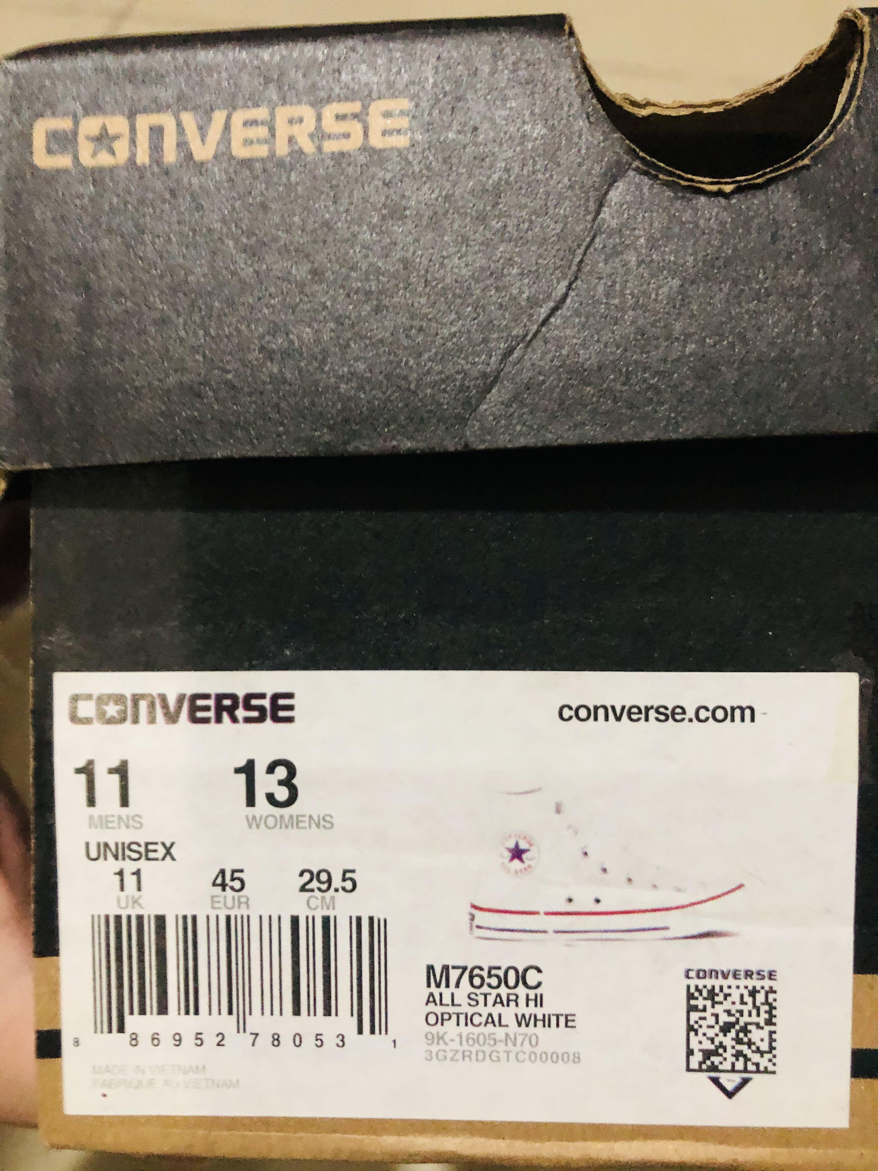Clear converse store size 8