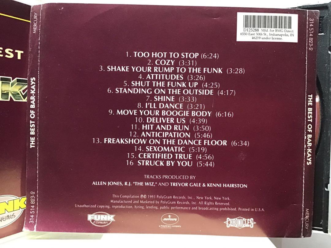 ORIGINAL PRESS Best of the Bar- Kays OOP 1993 USA CD Anubis ...