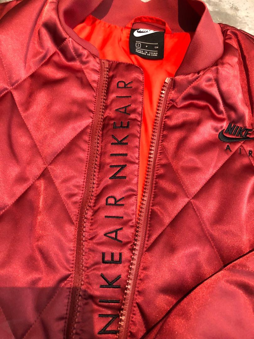 Red nike bomber jacket hot sale