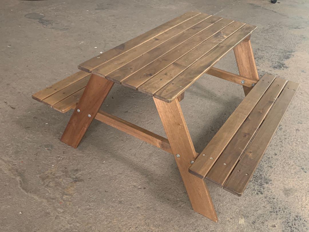 RESÖ Children's picnic table, light brown stained - IKEA
