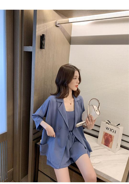 PO womens 3 piece sets women's suit set crop top and skirts Korean Fashion  summer clothes for women club and workwear casual formal outfit, Women's  Fashion, Dresses & Sets, Sets or Coordinates