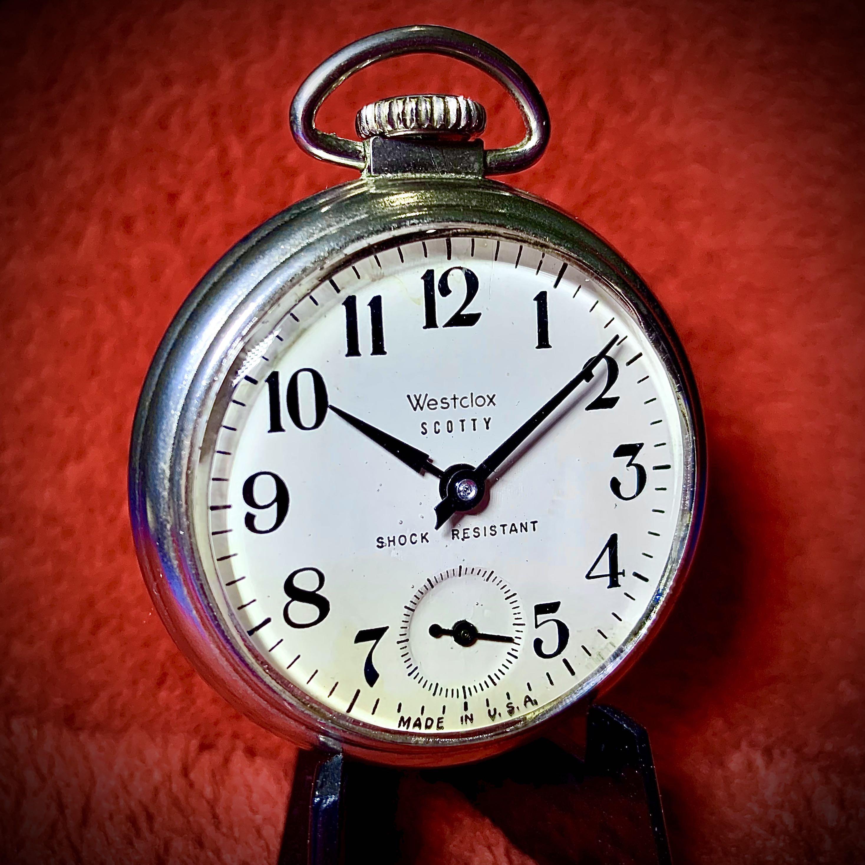 Vintage westclox sale scotty pocket watch