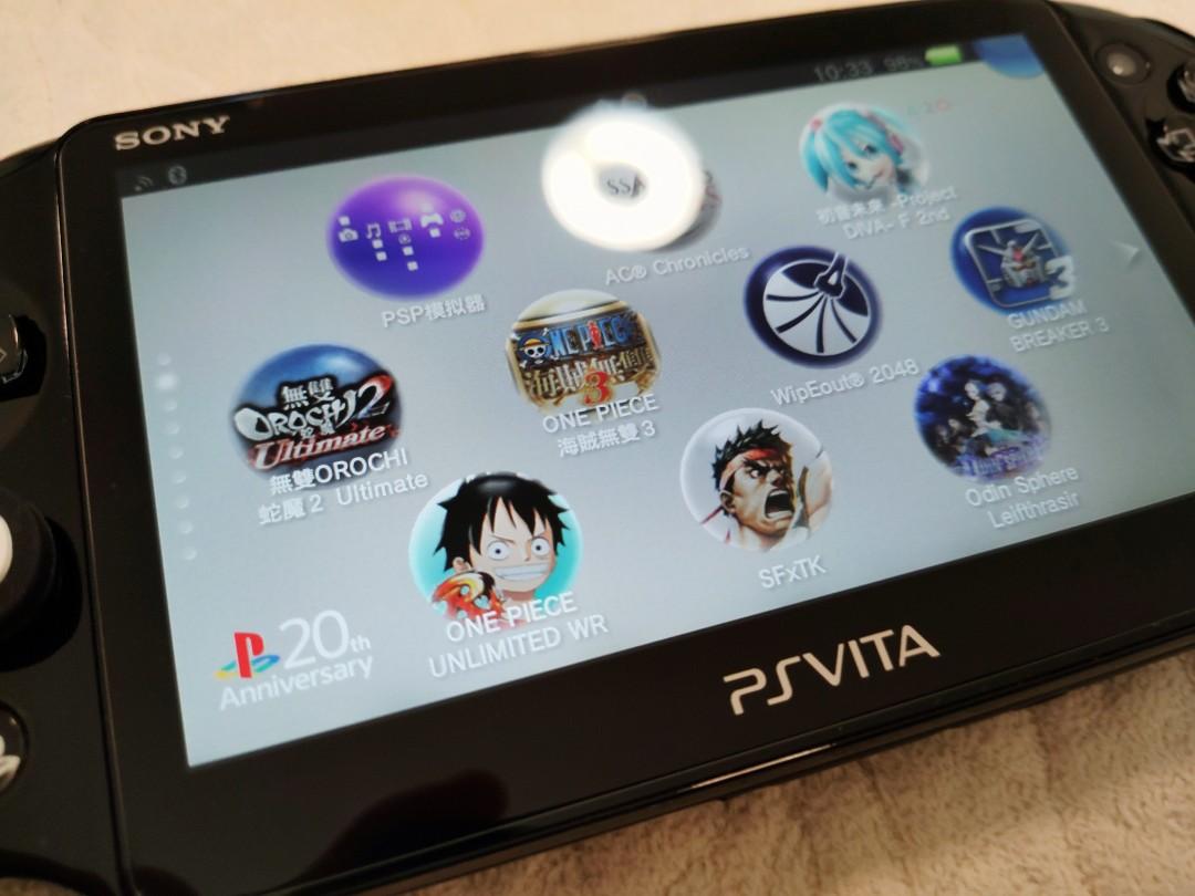 PSVITA Ps Vita 2代開心版256GB卡滿遊戲85成新, 電子遊戲, 電子遊戲機 