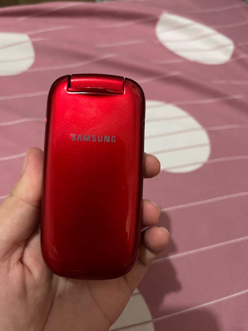 Samsung E1272 Flip Phone Red Mobile Phones Gadgets Mobile Phones Early Generation Mobile Phones On Carousell