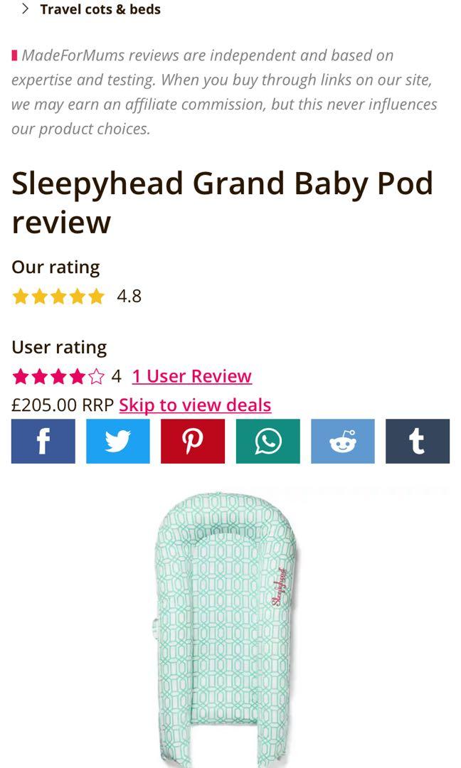Sleepyhead grand (like DockATot) 2 covers + FREE rocking chair, Babies