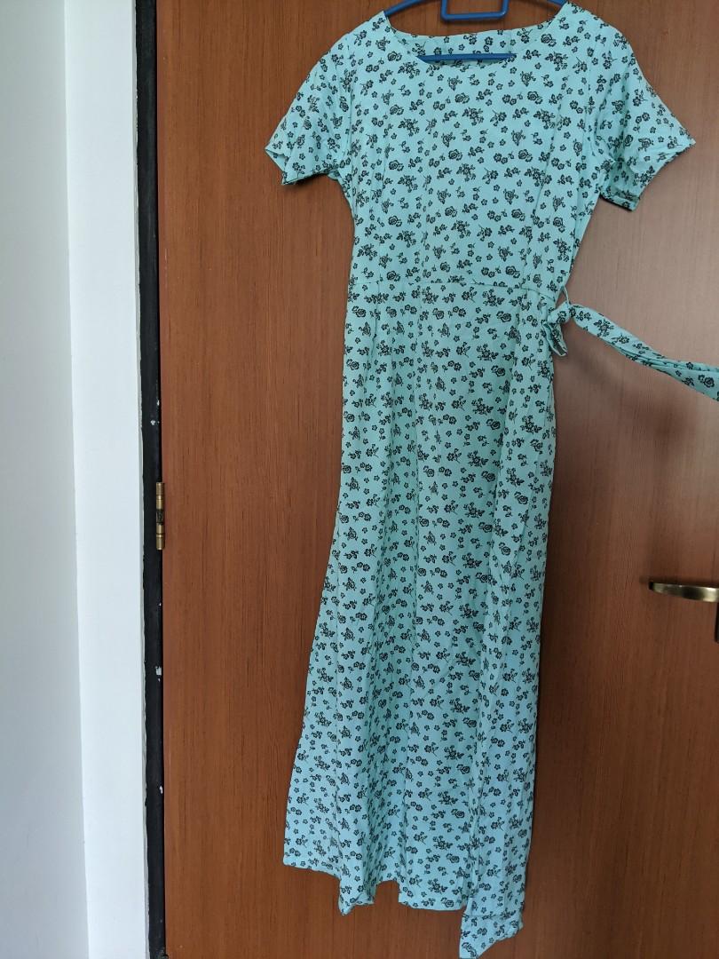mint green dress floral