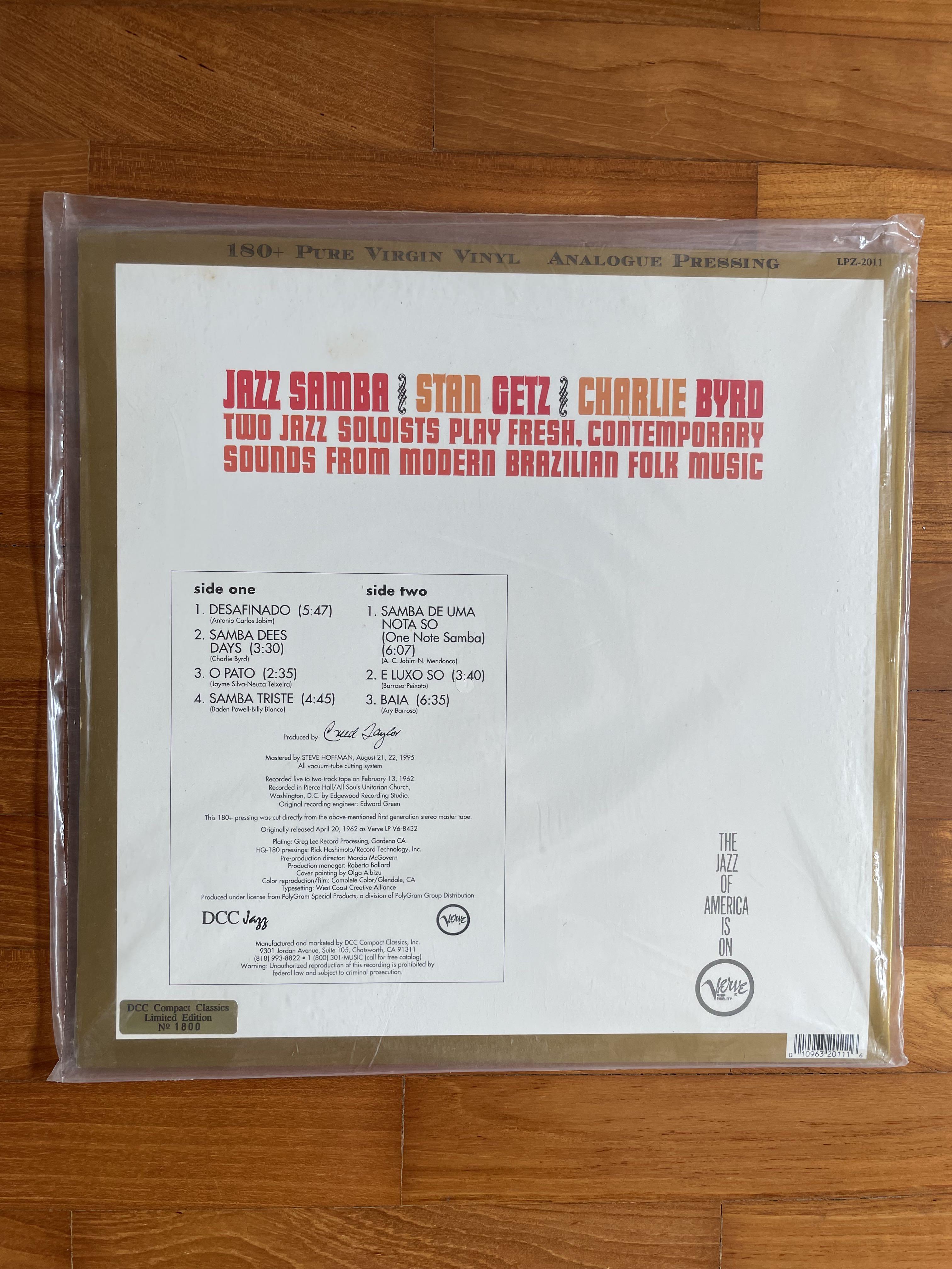Stan Getz Charlie Byrd - Jazz Samba / Sealed DCC audiophile LP