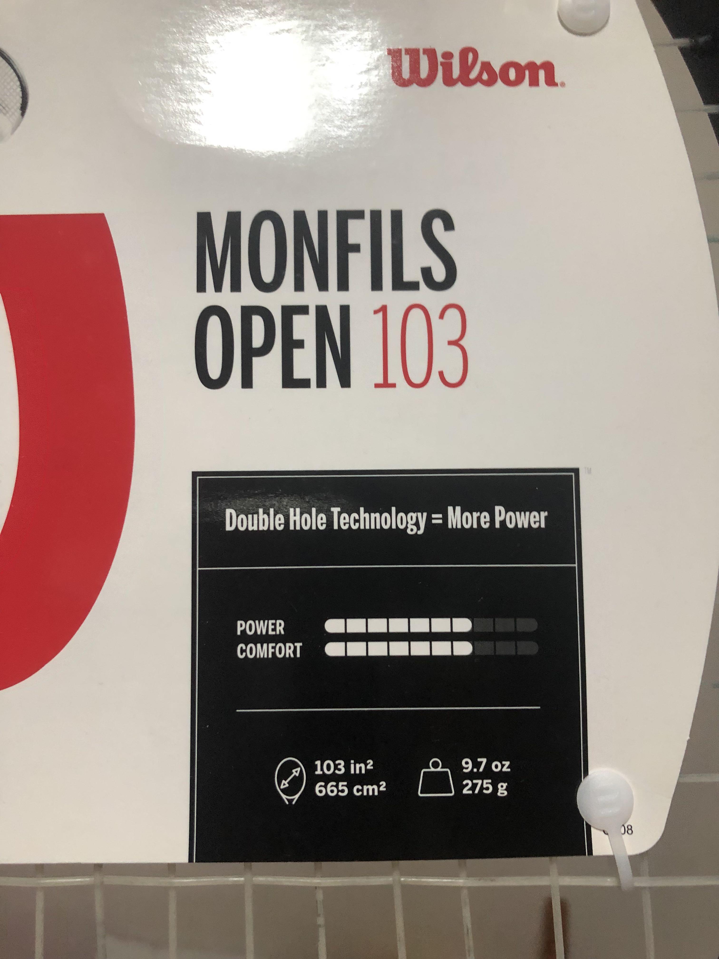 Tennis Racket- Wilson Monfils Open 103, Sports Equipment, Sports ...