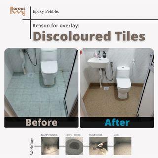 Toilet Floor Repair (anti slip overlay)