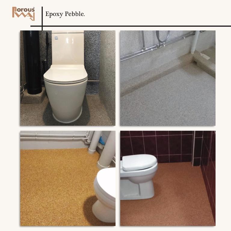 Toilet Floor Repair (anti slip overlay), Furniture & Home Living