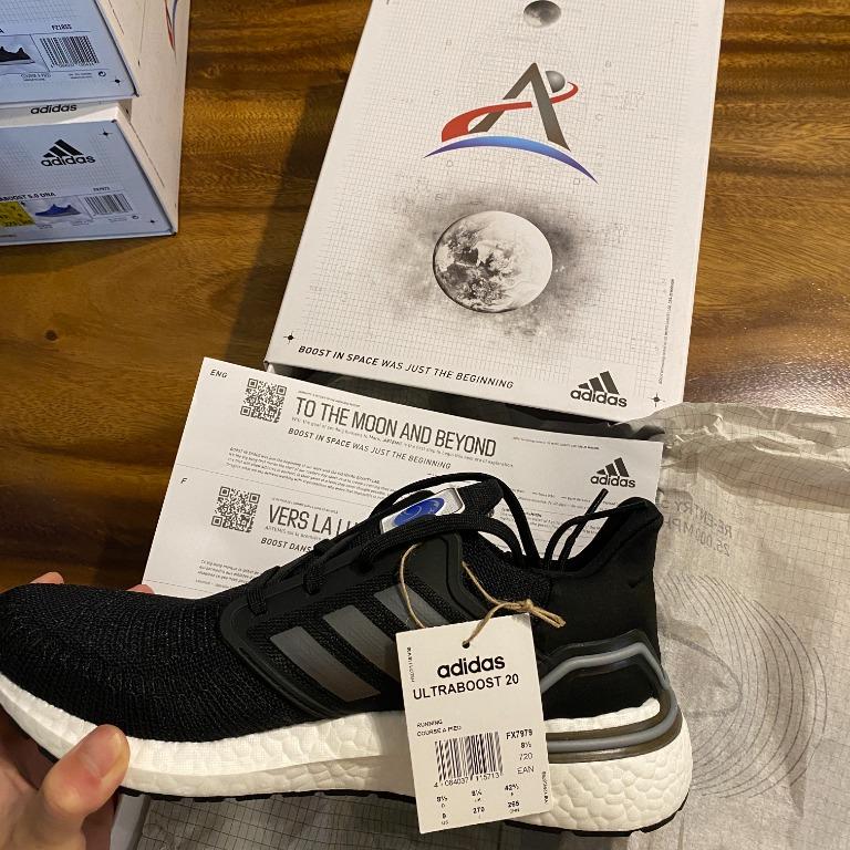 Ultraboost Shoes Core Black Iron Metallic Football Blue Men S Fashion Footwear Sneakers On Carousell