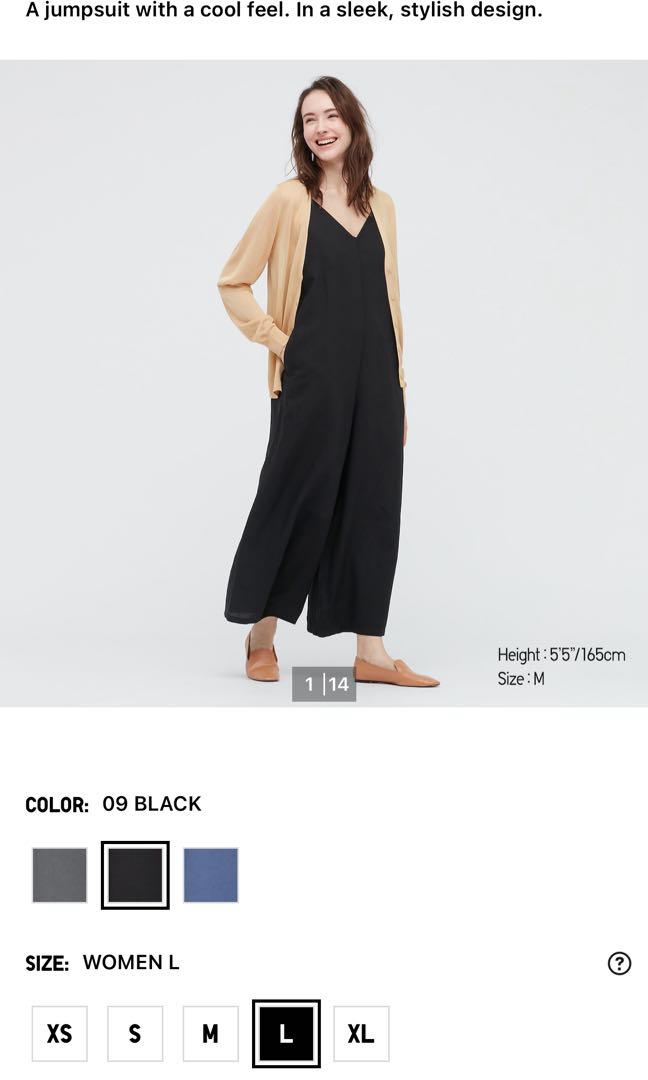 Uniqlo hotsell black jumpsuit