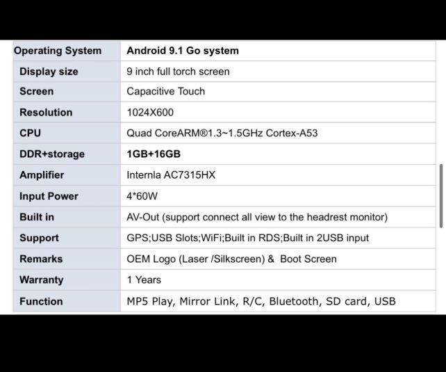 Universal car head unit android 9.1 system 9inch, Car Accessories ...