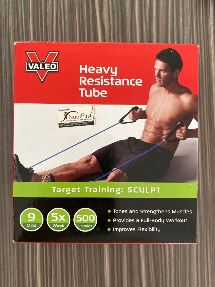 Valeo Heavy Resistance Tube Band Sports Equipment Exercise Fitness Toning Stretching Accessories on Carousell