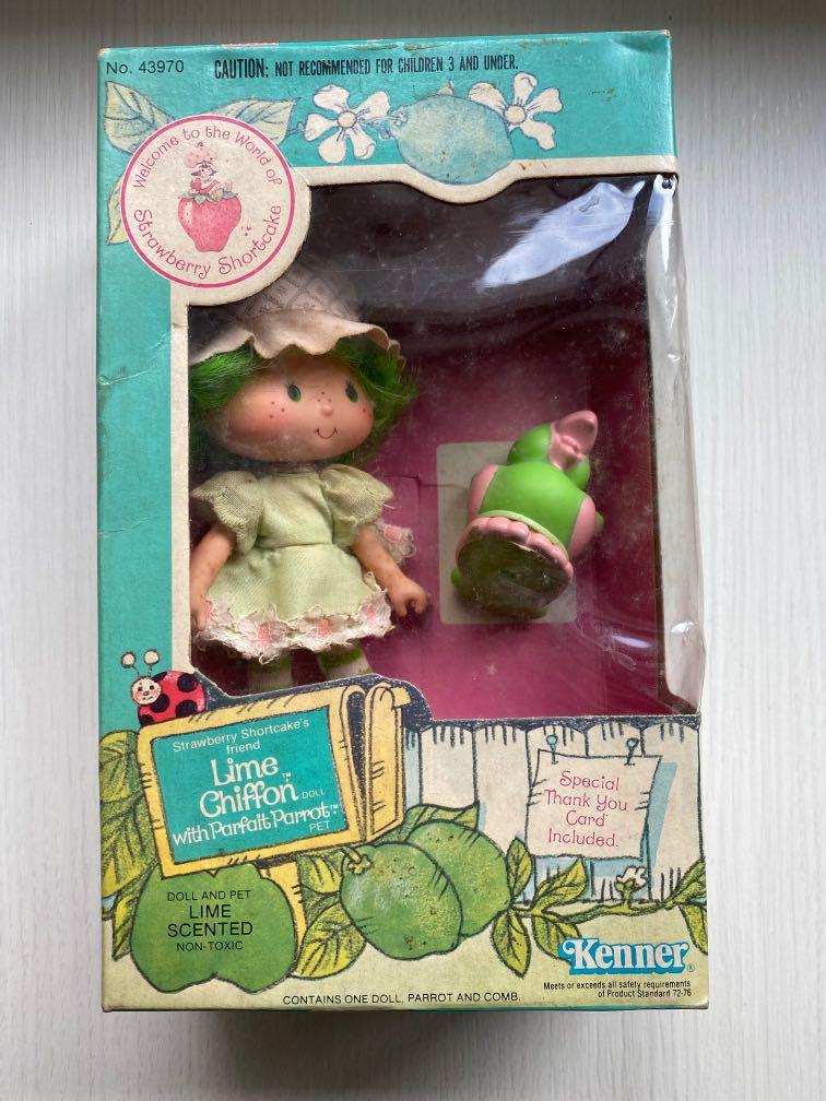 Vintage 5” strawberry shortcake doll - Lemon Chiffon with Parfit Parrot  pet, Hobbies & Toys, Toys & Games on Carousell