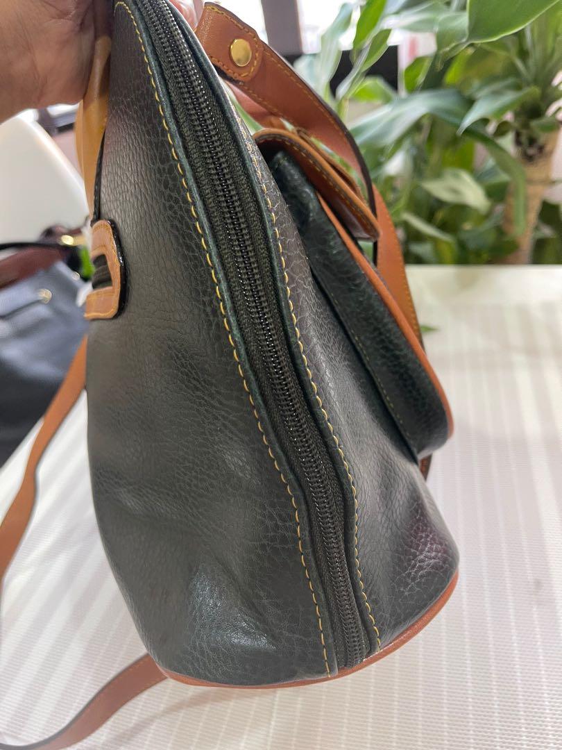 Vintage Genuine Leather Dome Bag, Women's Fashion, Bags & Wallets