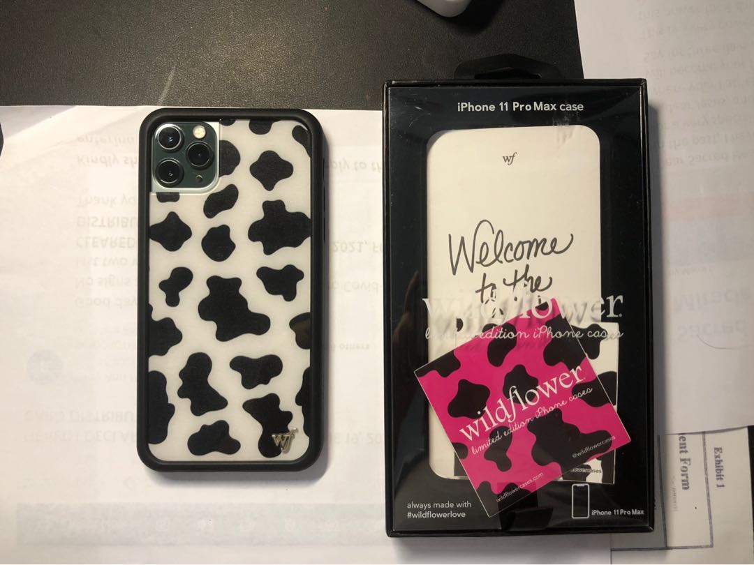 Wildflower Cow print case for Iphone 11 pro max, Mobile Phones