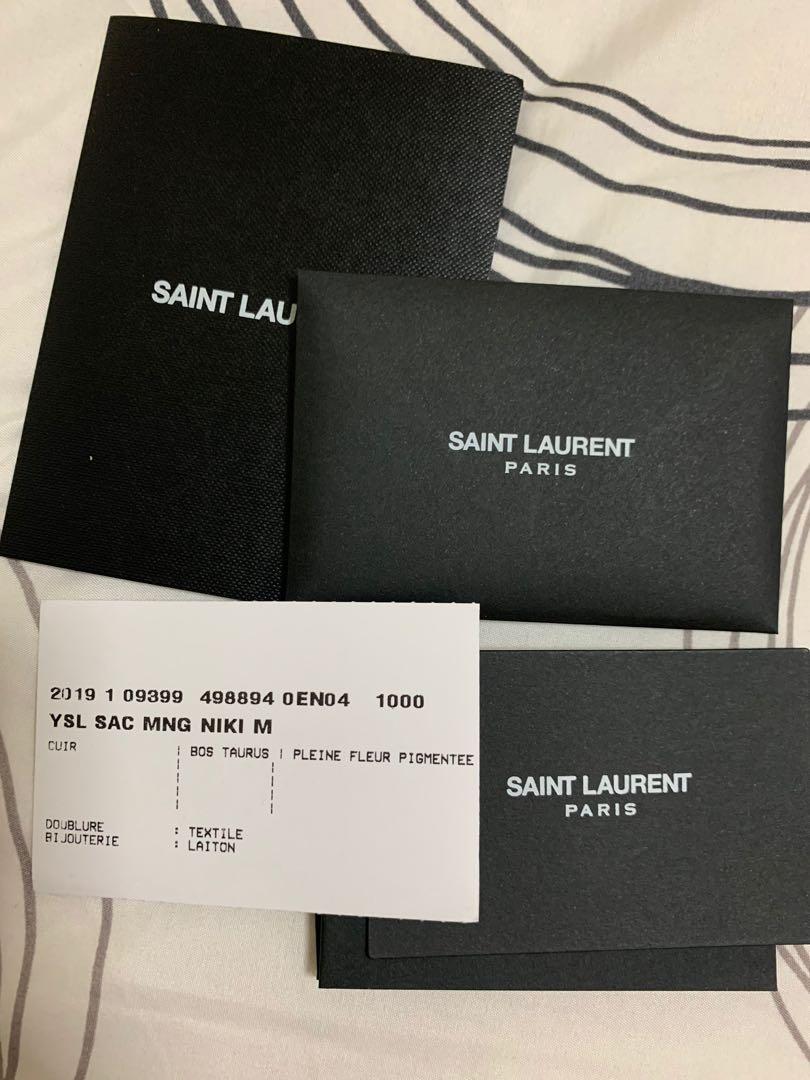Authentic YSL Yves Saint Laurent Black Crinkled Leather Medium Niki Sh –  Paris Station Shop