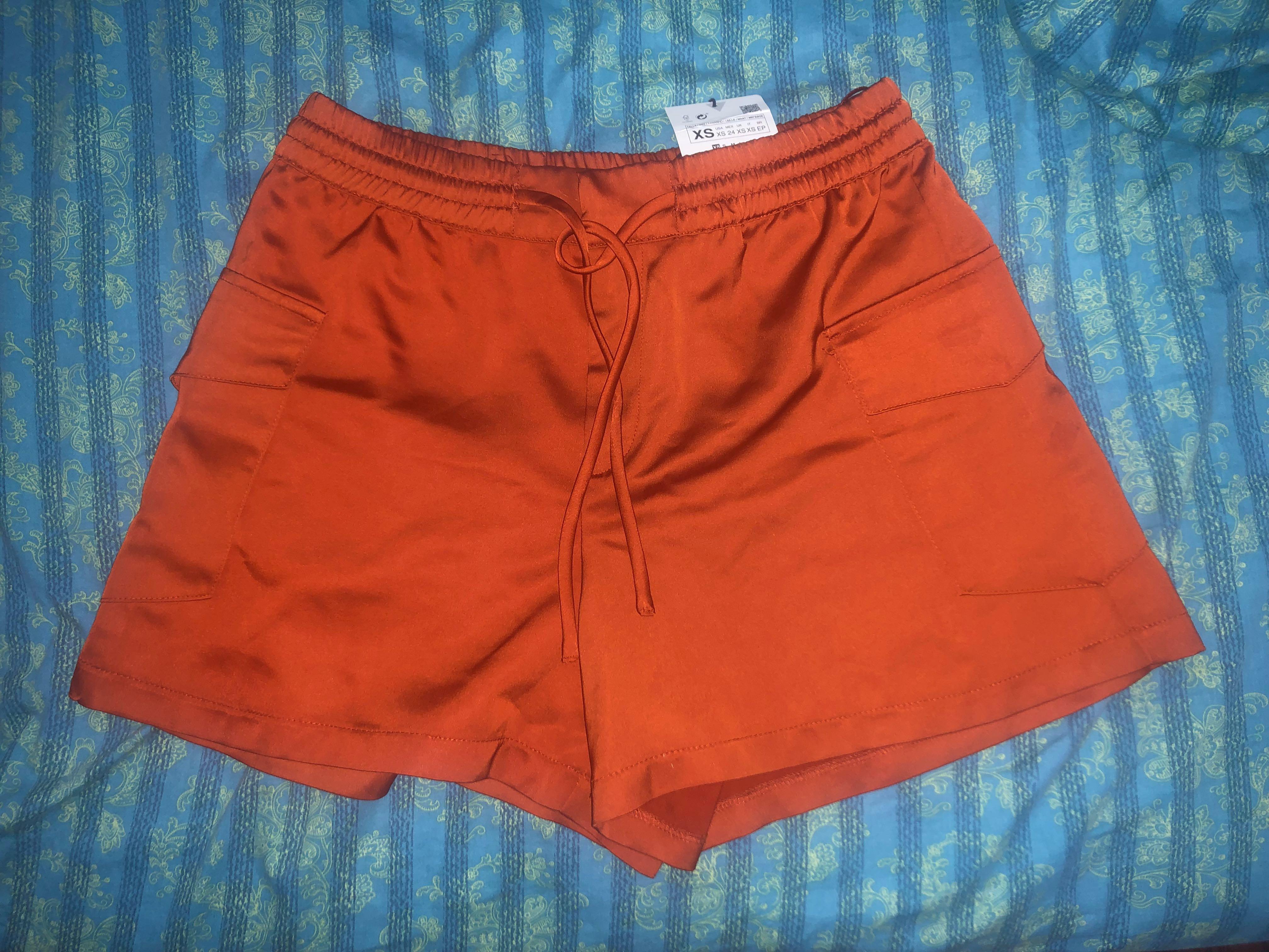 Zara orange hot sale shorts