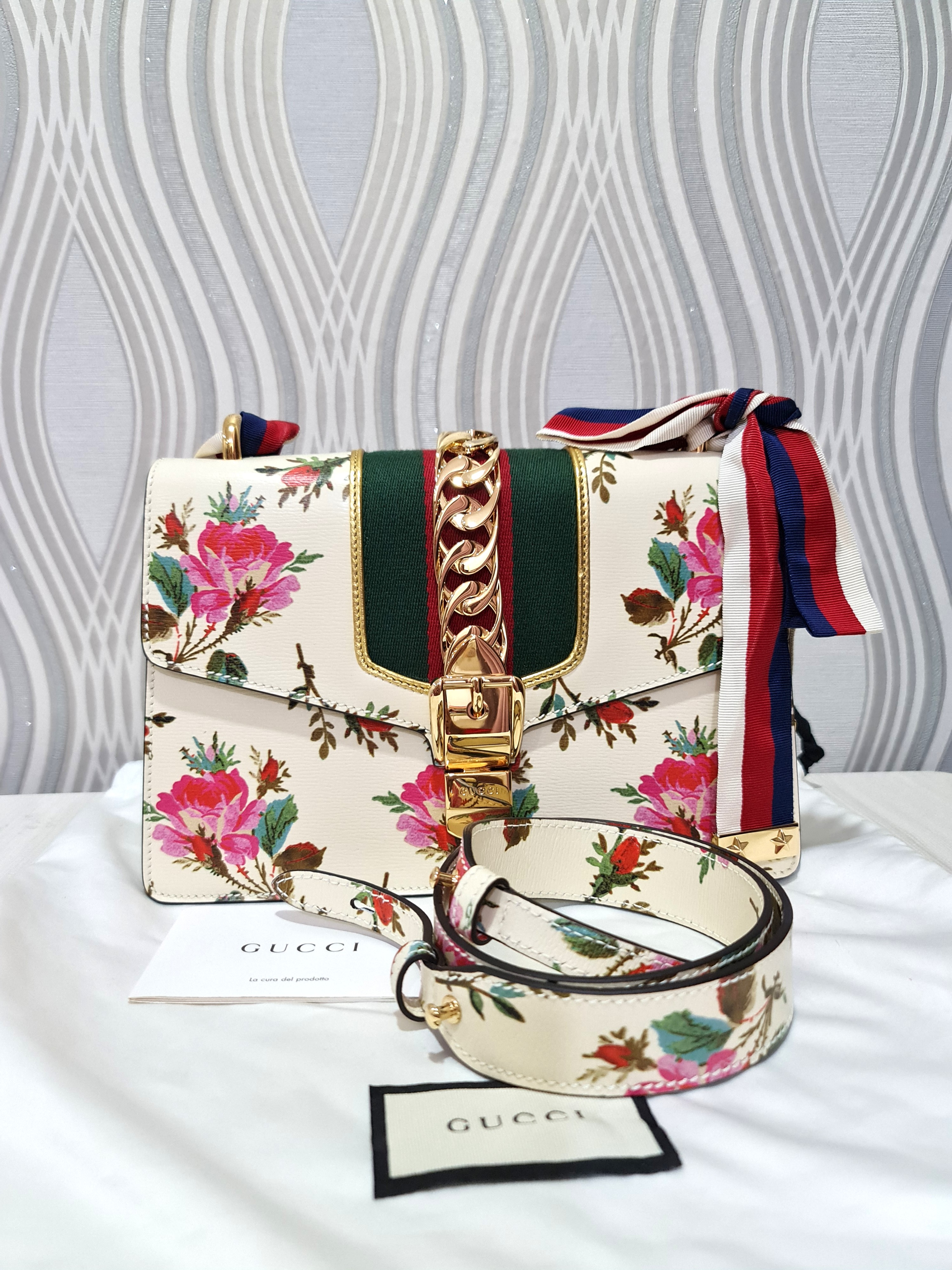 Gucci floral clearance shoulder bag