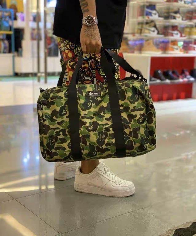 Bape duffle bag camo deals