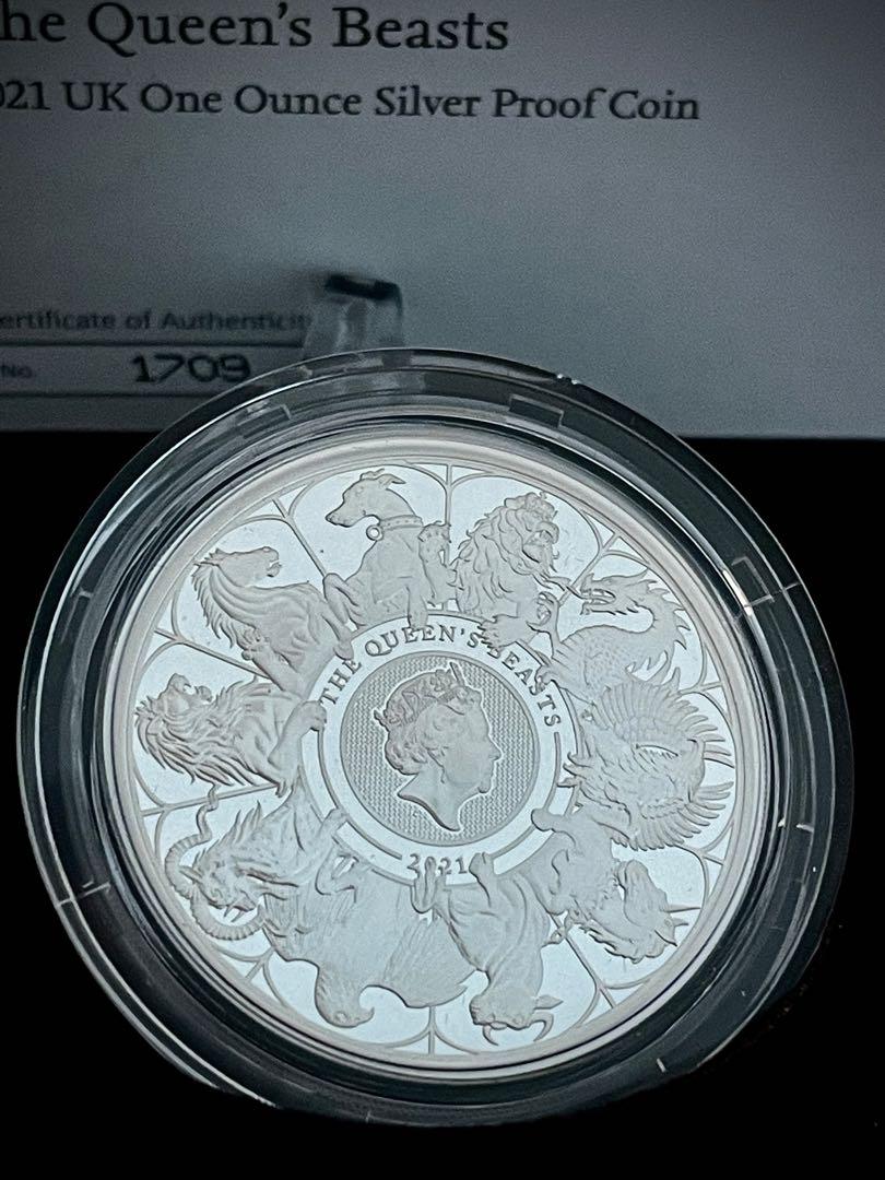 2021 G Britain Queens Beast 1 Oz Silver Proof Completer Coin Antiques Currency On Carousell