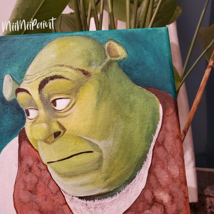 " Shrek " Acrylic Painting (Madetoorder), Hobbies & Toys, Stationery