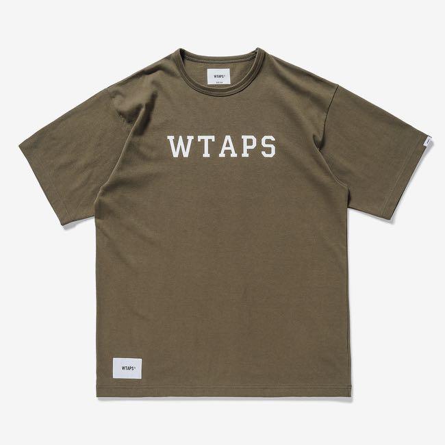 全新size 4 wtaps 21ss college ss /cotton tee olive drab 211ATDT