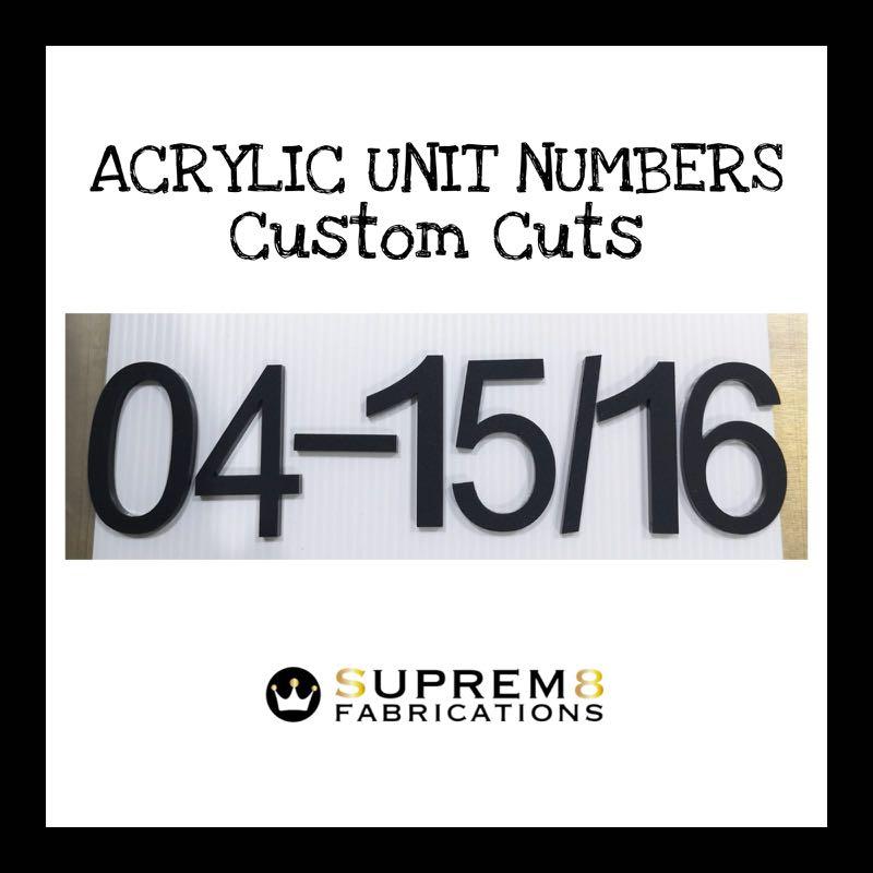 Acrylic unit signage, Everything Else on Carousell