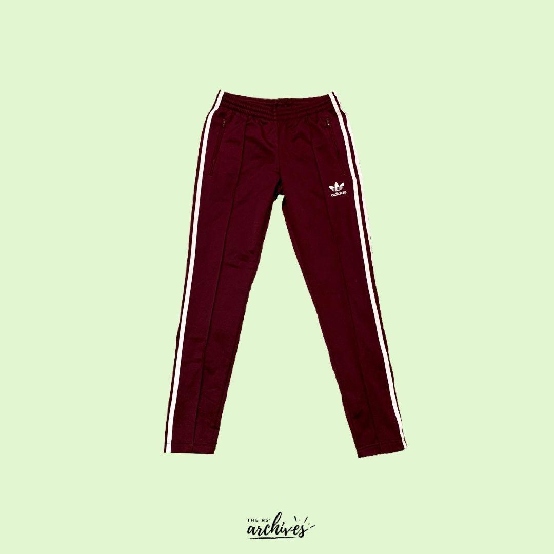 Adidas maroon tracksuit discount