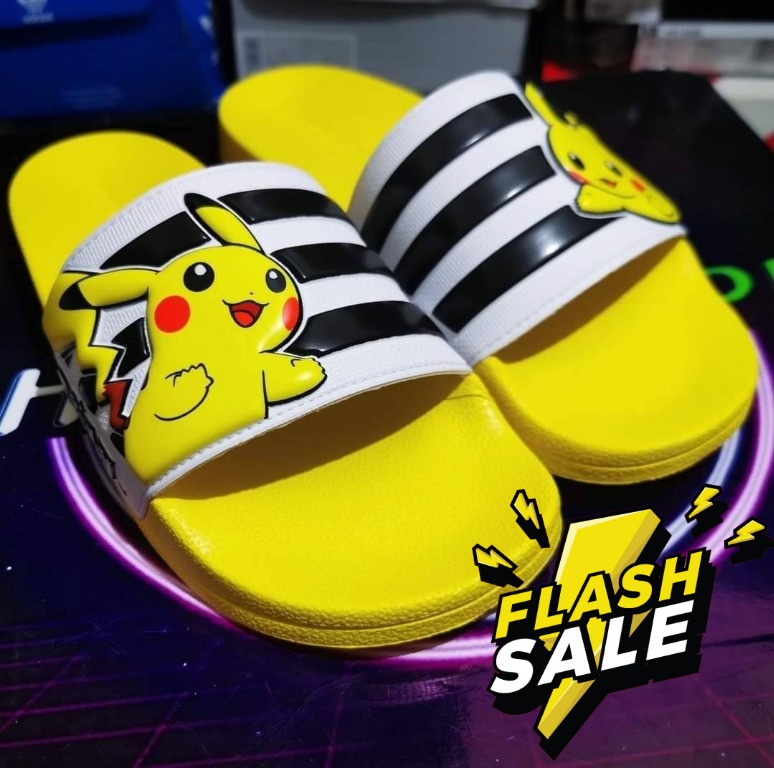 Adidas Adilette Shower Slides x Pokemon Pikachu, Women's Fashion,  Footwear, Sneakers on Carousell