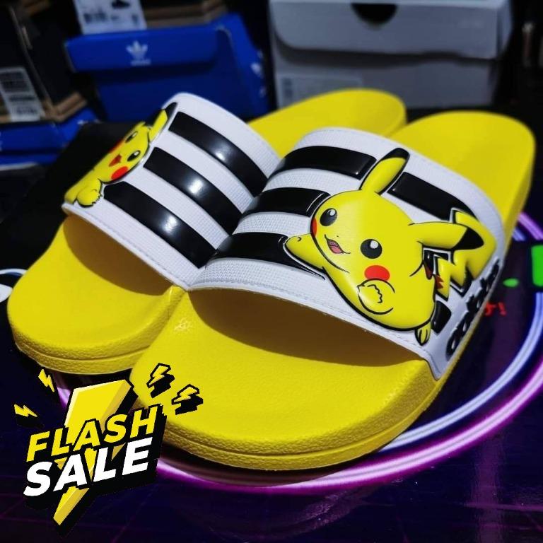 Adidas Adilette Shower Slides x Pokemon Pikachu, Women's Fashion,  Footwear, Sneakers on Carousell