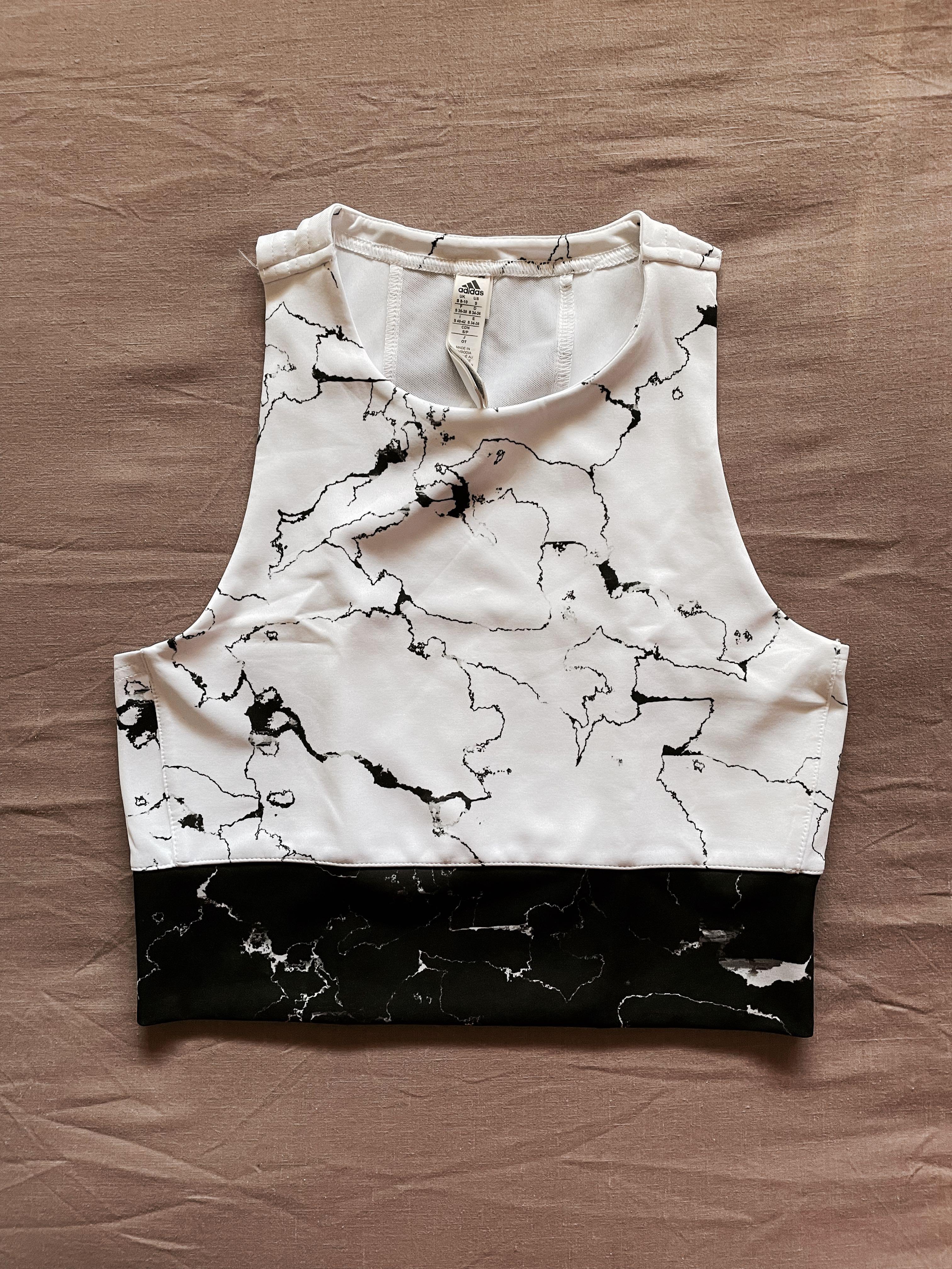 Adidas marble crop top top