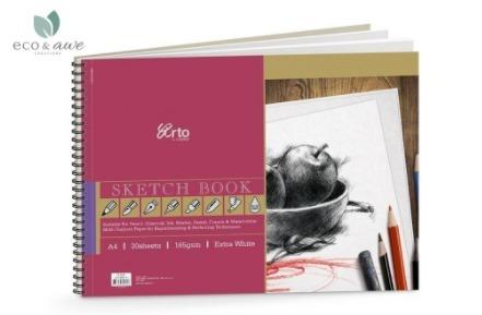 Arto Wire-O Sketch Book (Extra White) A4 20 sheets 165gm