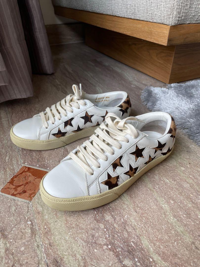 Authentic Saint Laurent Star Court Trainers Sneakers