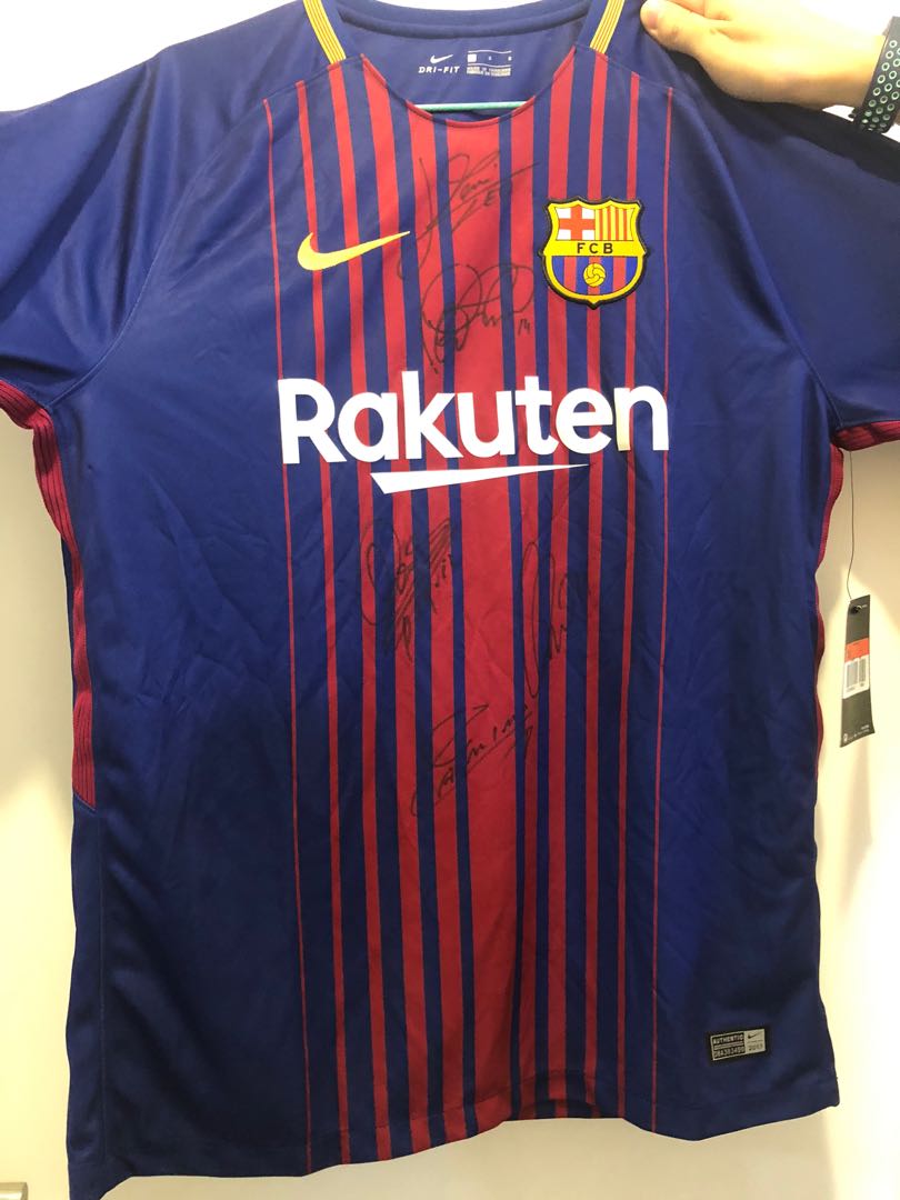Authentic Signed Barcelona Jersey 2017/2018, Hobbies & Toys ...