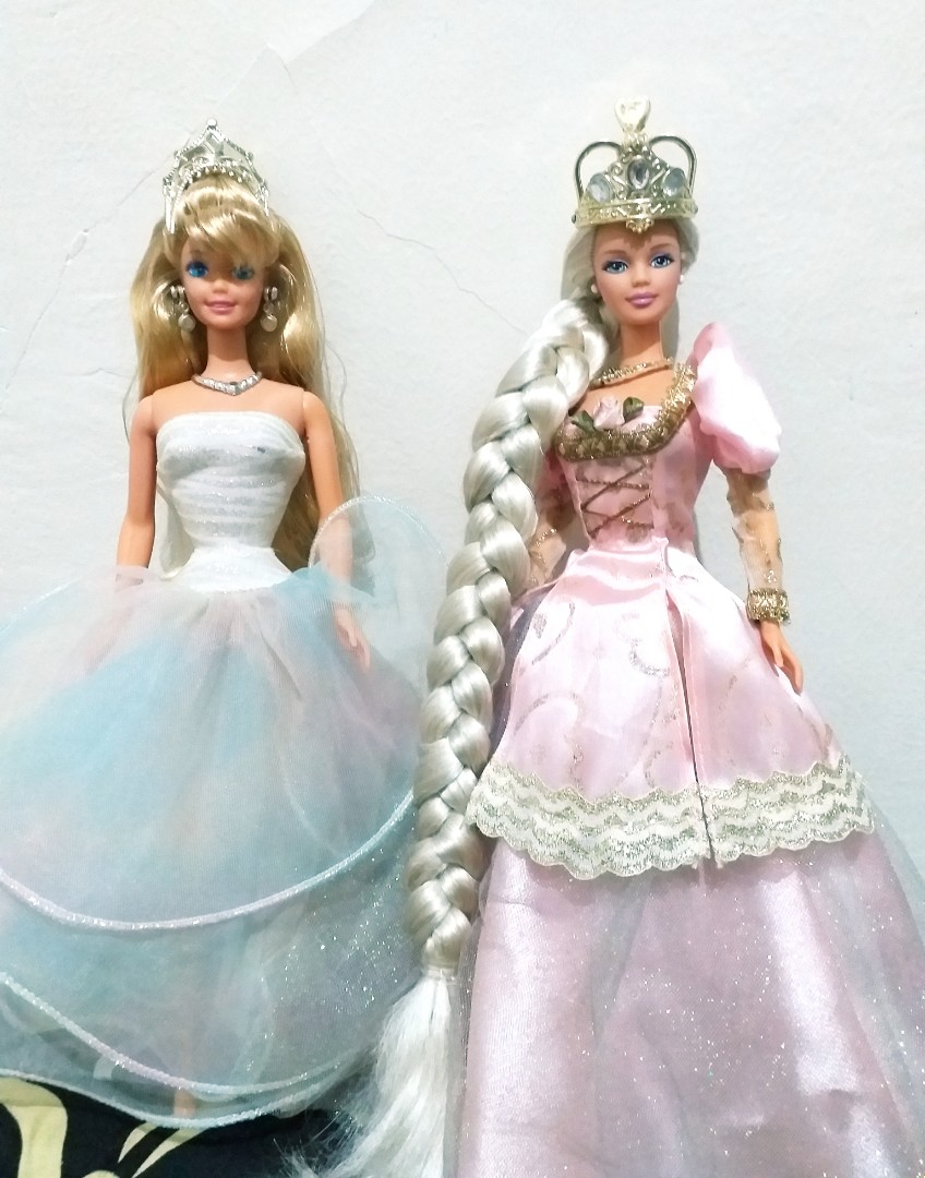 Barbie Rapunzel 1997 and Angel Princess 1998 SET Hobbies Toys